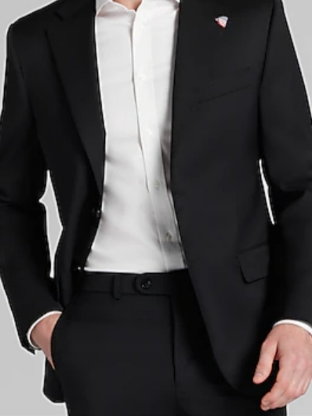 Joseph Abboud Men's Black Solid American Bespoke Suit. Originally $795
